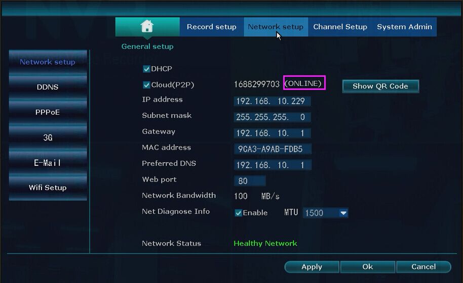 Sannce 2024 network setup